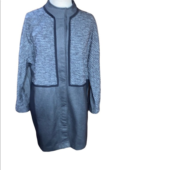 Lululemon Cocoon Car Coat Gray Black Wicking Luon Trench Size Small S - Picture 2 of 5